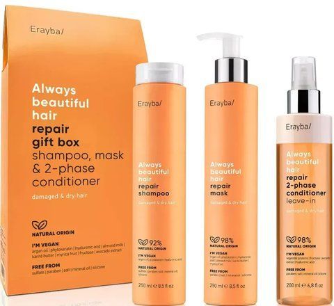 Erayba Подарунковий набір ABH Repair (Shampoo 250 мл. + Mask 250 мл. + 2-phase conditioner 200 мл.) 3024848536 фото